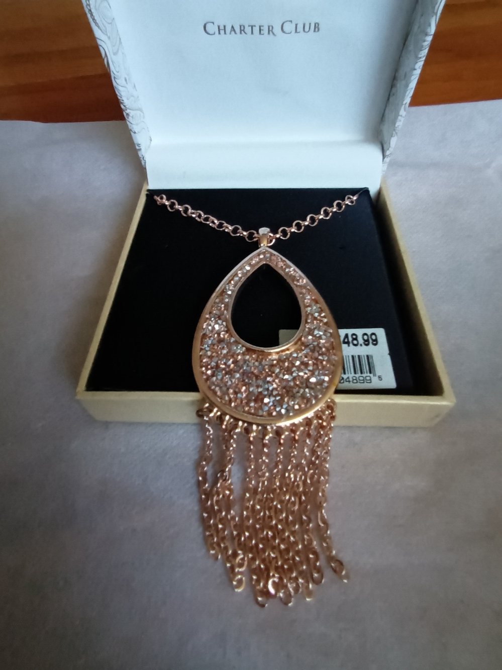 CHARTER CLUB FANCY STATEMENT NECKLACE BOXED